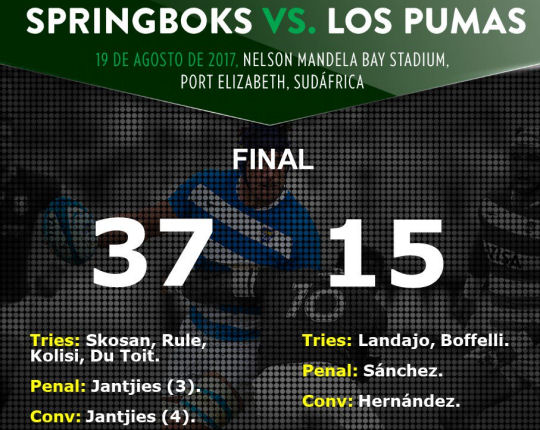 Springboks v Los Pumas